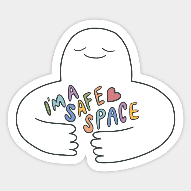 Safe Space Sticker by Ollie Day Art